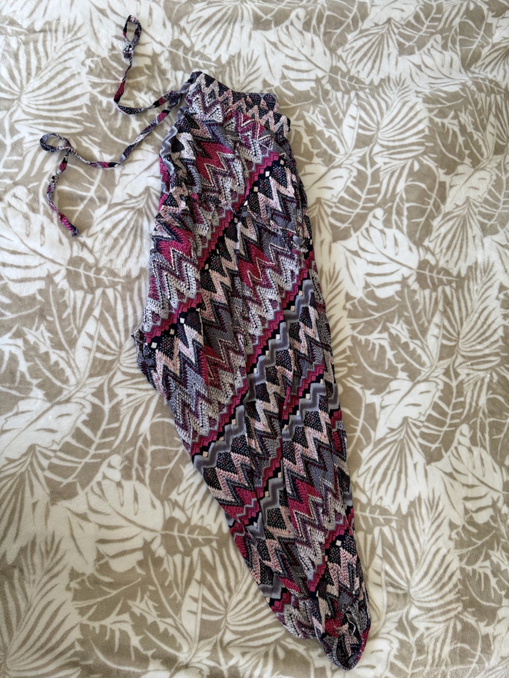Buddha Pants Pink & Grey ZigZag Hippie Pants